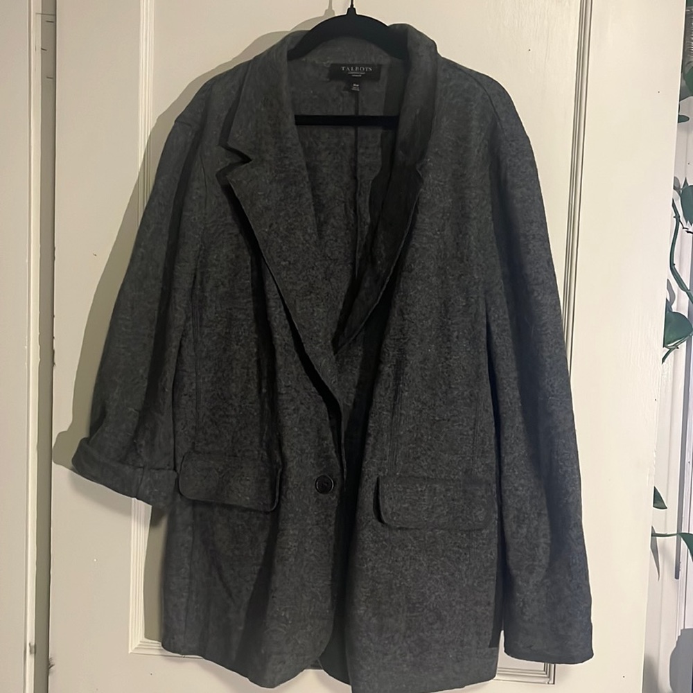 Talbots charcoal blazer